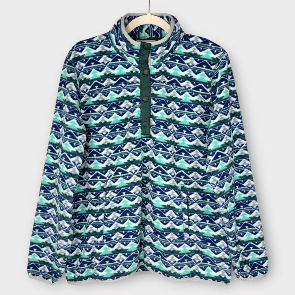 Orvis Women’s 1/4 Snap Fleece Pullover Jacket L Gorpcore Fishing Outdoors Aztec